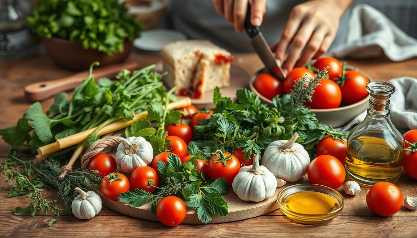 Fresh seasonal cooking dish